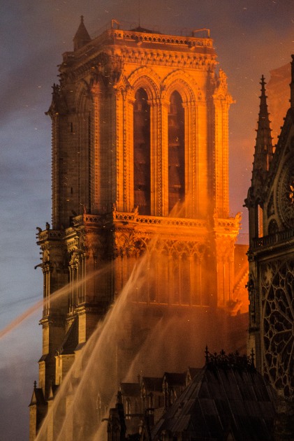 April 15, 2019, Paris, FRANCE. Fire at Notre Dame de Paris. 15 avril 2019, Paris, FRANCE. Incendie à Notre Dame de Paris. SUR LA PHOTO : Notre Dame de Paris en feu.
